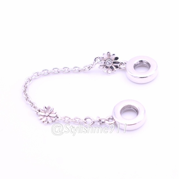 Authentic PANDORA Daisy Flower Safety Chain - 798764C01-05 - Picture 7 of 13